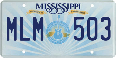 MS license plate MLM503
