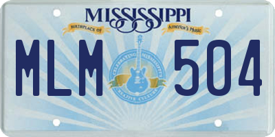MS license plate MLM504