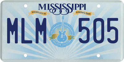 MS license plate MLM505