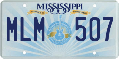 MS license plate MLM507