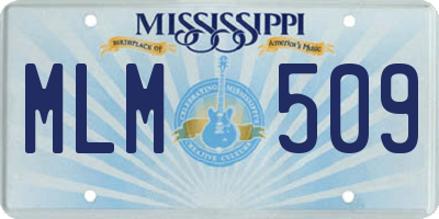MS license plate MLM509