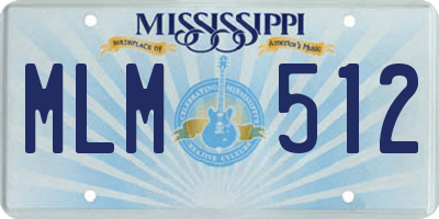 MS license plate MLM512
