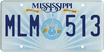 MS license plate MLM513