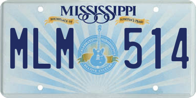 MS license plate MLM514