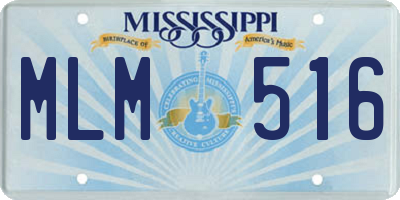 MS license plate MLM516