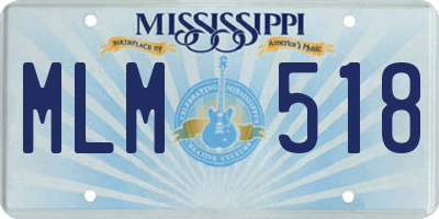 MS license plate MLM518
