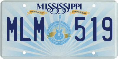 MS license plate MLM519