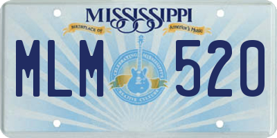 MS license plate MLM520