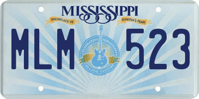 MS license plate MLM523