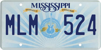 MS license plate MLM524