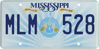 MS license plate MLM528