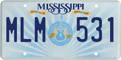 MS license plate MLM531