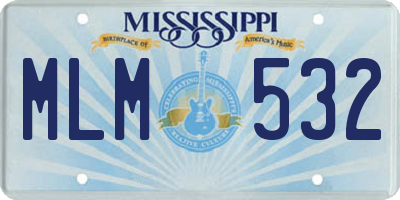 MS license plate MLM532