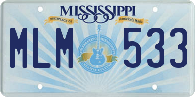 MS license plate MLM533