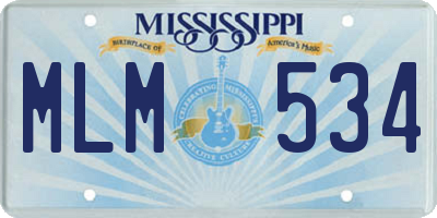 MS license plate MLM534