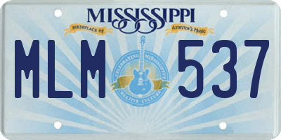 MS license plate MLM537