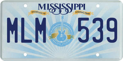 MS license plate MLM539