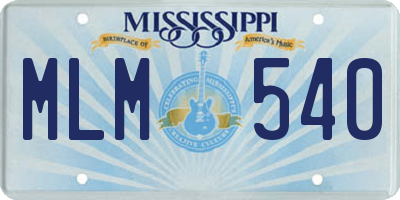 MS license plate MLM540