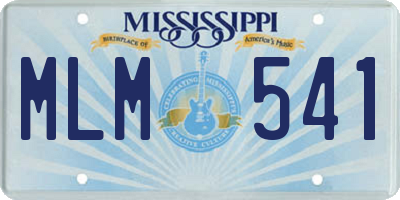 MS license plate MLM541