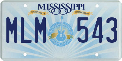 MS license plate MLM543