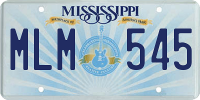 MS license plate MLM545