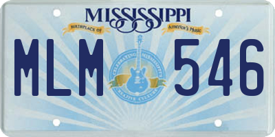MS license plate MLM546