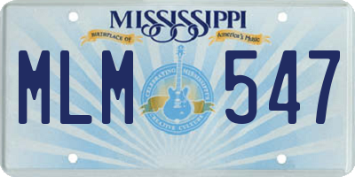 MS license plate MLM547
