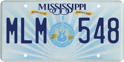 MS license plate MLM548