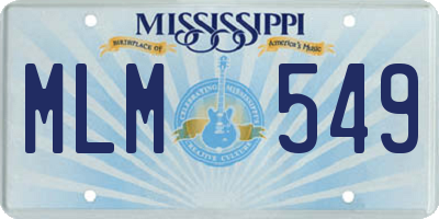 MS license plate MLM549