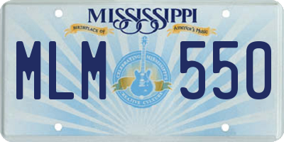 MS license plate MLM550