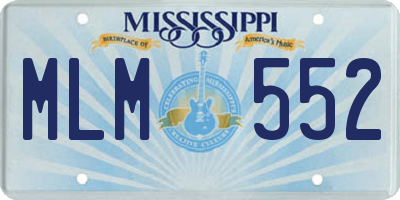 MS license plate MLM552