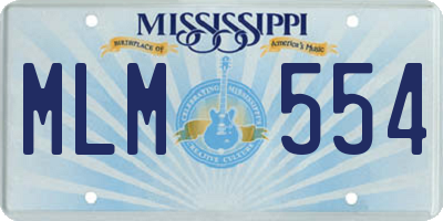 MS license plate MLM554