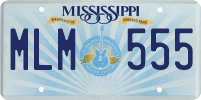 MS license plate MLM555