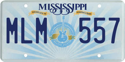 MS license plate MLM557