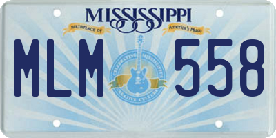MS license plate MLM558
