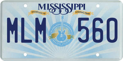 MS license plate MLM560