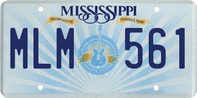 MS license plate MLM561