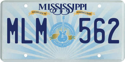 MS license plate MLM562