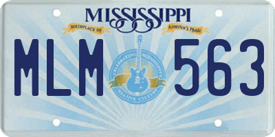 MS license plate MLM563