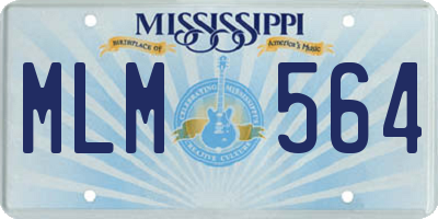 MS license plate MLM564