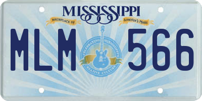 MS license plate MLM566