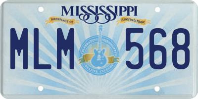 MS license plate MLM568
