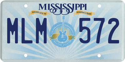 MS license plate MLM572