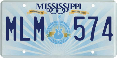 MS license plate MLM574