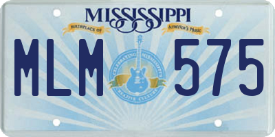MS license plate MLM575