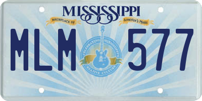 MS license plate MLM577