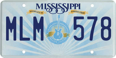 MS license plate MLM578