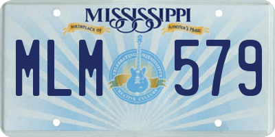 MS license plate MLM579
