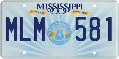 MS license plate MLM581