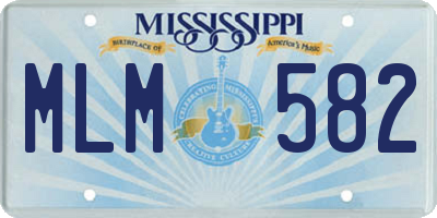 MS license plate MLM582